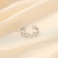 Fashion Simple Versatile Stainless Steel Ring Irregular Open Ring Ladies Ring Jewelry