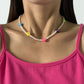 Ornament Imitation Pearl Beach Soft Pottery Clavicle Necklace Simple Butterfly Star Smiley Face Necklace