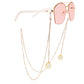Mask hanging chain glasses hanging chain glasses chain mask chain glasses metal plating heart-shaped hanging chain