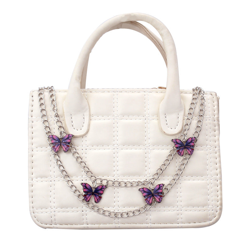 Jewelry ins fashion double-layer drop oil butterfly pendant bag chain all-match handbag accessories hanging chain