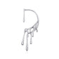 Exaggerated dripping wax personality trend lava earmuffs auricle ins cold retro earrings earrings female