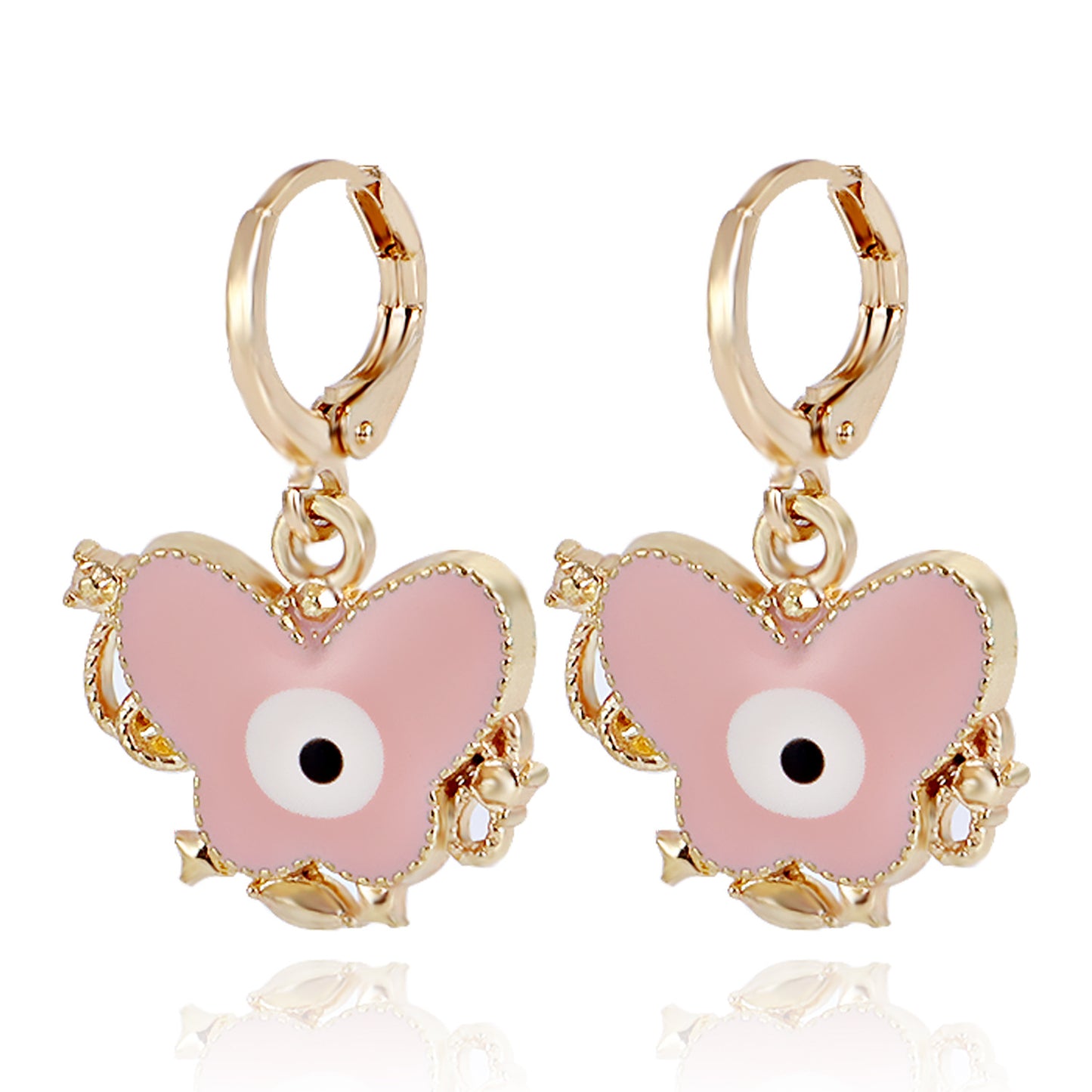 Jewelry ins color butterfly devil's eye pendant earrings female earrings high-end niche earrings