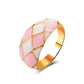 ins color drop oil love ring love alien grid ring fashion accessories
