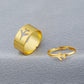 The same couple ring set ins personality butterfly star opening index finger ring 2-piece set for men and women
