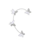 Mori Super Fairy Diamond Butterfly Ear Hanging Earbone Clip Fashion Temperament Niche Design No Pierced Ear Clip Versatile Earrings