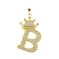 The same letter crown necklace copper micro-inlaid zircon clavicle chain punk hip-hop couple jewelry