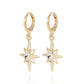 Jewelry ins multi-element red cherry hexagram love earrings female earrings high-end niche