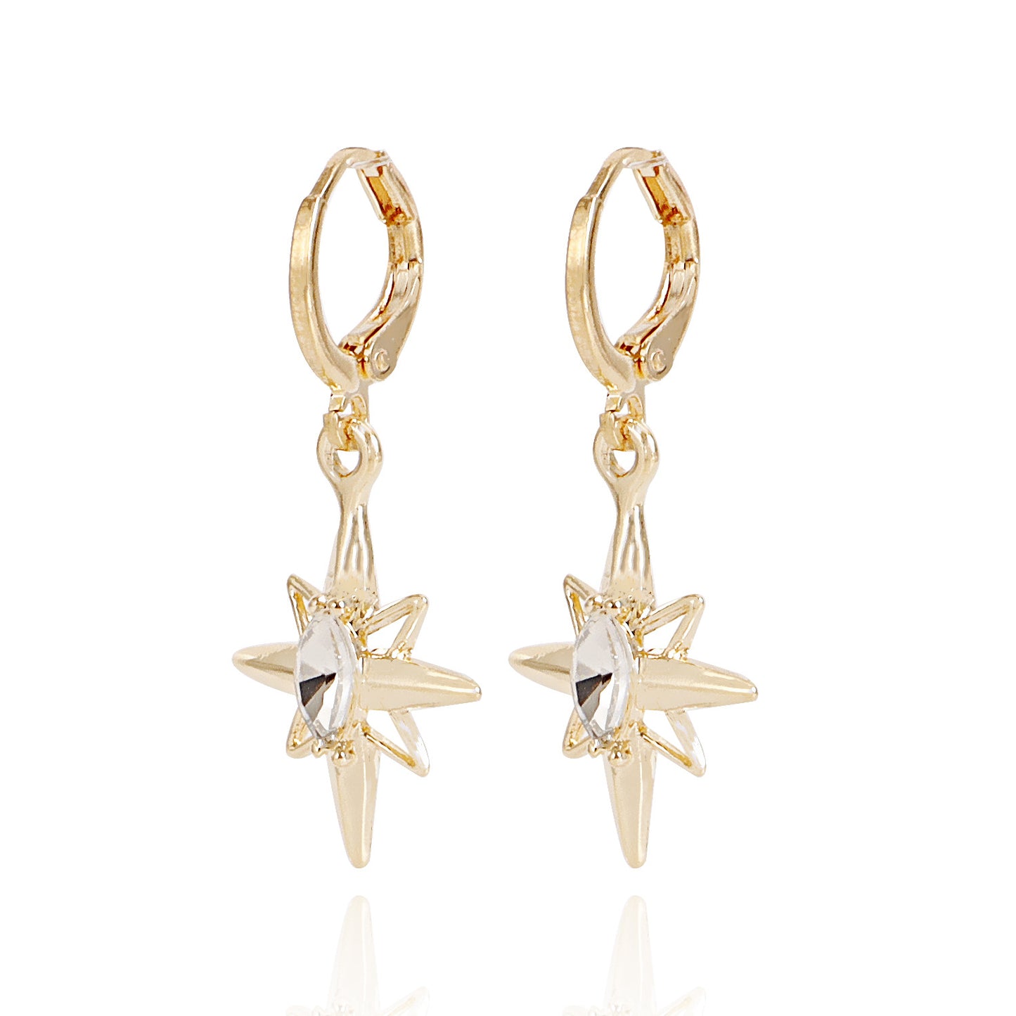 Jewelry ins multi-element red cherry hexagram love earrings female earrings high-end niche