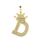 The same letter crown necklace copper micro-inlaid zircon clavicle chain punk hip-hop couple jewelry