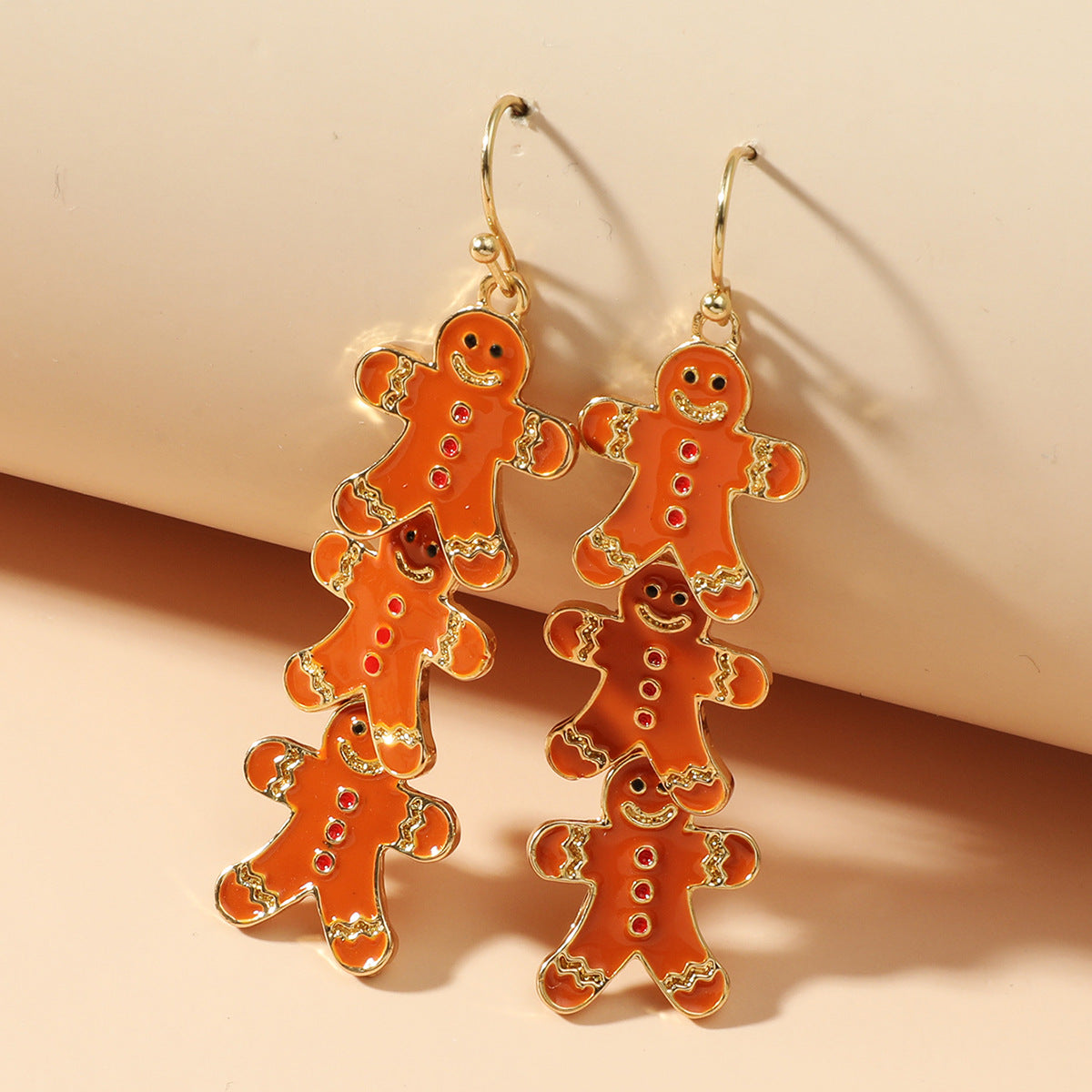 Christmas series earrings cartoon cute dripping oil simulation snow elk earrings autumn and winter