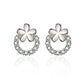 Jewelry niche design high-end plum blossom ring earrings female personality small earrings jewelry