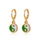 Gossip earrings ins same style metal yin and yang Tai Chi earrings round earrings earrings