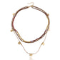 Jewelry bohemian color rice bead disc necklace female niche design ins beaded necklace