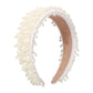 F3195 exaggerated heavy industry headband female imitation pearl temperament wide-brimmed bead headband baroque simple hair accessories