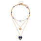 Jewelry ins multi-layer devil's eye collarbone chain cold eyes necklace female niche design sense