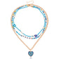 Jewelry Bohemian multi-layer color rice bead letters dripping oil painted love necklace female choker