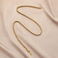 Men's Personality Fashion Gold Necklace Flat Embossed Chain Simple Versatile Items Jewelry
