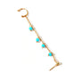Simple Ear Stud Set Beaded Star Chain No Hole Ear Clip Cold One-piece Ear Hanging Single Female