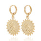Jewelry ins hot girl multi-element bee geometric pendant earrings female earrings high-end ladies