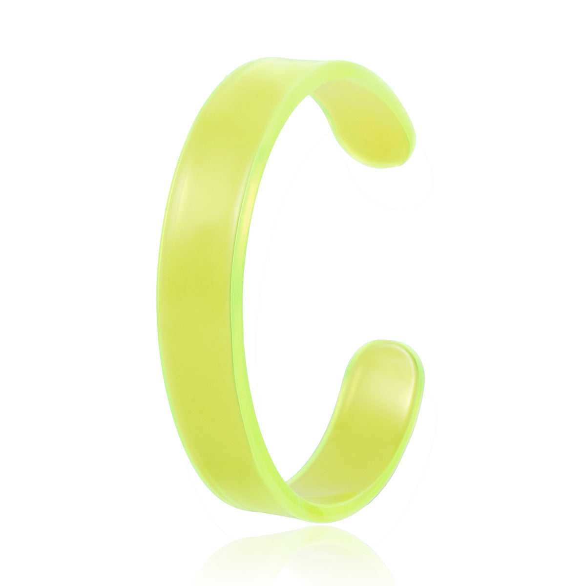 Jewelry simple solid color all-match popular jewelry female fluorescent color half circle acetate open bracelet