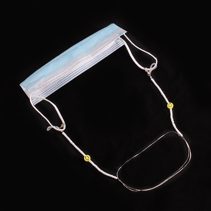 ins glasses chain gravel imitation pearl non-slip mask lanyard trend niche design mask chain