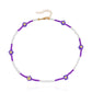 Jewelry Bohemian colored rice beads imitation pearl smiley flower necklace choker necklace female