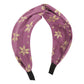 F594 Fabric Simple Retro Contrast Color Cross Knotted Headband Wide Side Sweet Going Out Non-slip Elegant Hairband Female