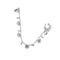 Jewelry creative metal star-shaped earrings national imitation pearl sequins tassel earrings nose clip