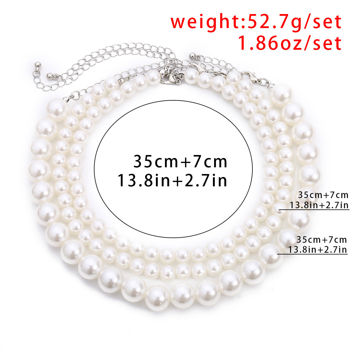 Jewelry Fashion Versatile Multilayer Clavicle Necklace Feminine Indifferent Pearl Beaded Necklace Female