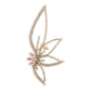 E112 Exaggerated Sweet Cool Niche Earrings Personality Design Leaves Hip-Hop Punk Earrings Full of Diamonds