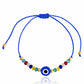 Jewelry punk woven multicolored crystal devil's eye hand rope female geometric eyes all-match bracelet
