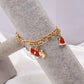 Ins holiday jewelry simple double layer bracelet pendant Christmas jewelry