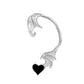 Retro punk elf flying dragon ear hanging single creative metal cat bat without hole ear bone clip