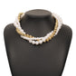 N8419 fashion simple multi-layer pearl necklace women's stacked elegant temperament retro exaggerated clavicle chain