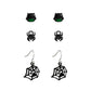 Spider Web Skull Earrings Halloween Gothic Retro Exaggerated Bat Earrings Pop Jewelry