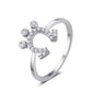 Ins super fairy zircon butterfly open ring female fashion light luxury wheat ear index finger ring simple star ring