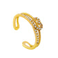 Ins super fairy zircon butterfly open ring female fashion light luxury wheat ear index finger ring simple star ring