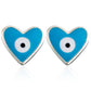 Jewelry custom mini heart-shaped devil's eye earrings earrings earrings high-end niche earrings