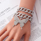 Exaggerated fashion personality tide diamond-encrusted butterfly bracelet jewelry versatile ins temperament design jewelry