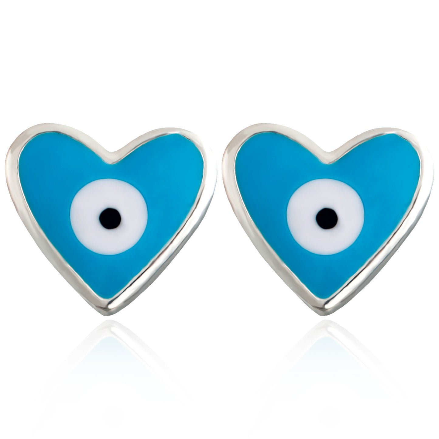 Jewelry mini heart-shaped devil's eye earrings earrings earrings high-end niche earrings