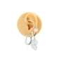 Jewelry personality alloy C-shaped geometric earrings creative asymmetric face retro earrings set