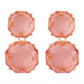 E11194 Fashion Transparent Candy Color Earrings Resin Personality Retro Earrings Niche Simple Earrings Women