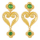 E1118 French temperament symmetrical geometric love rhinestone earrings medieval retro vintage earrings