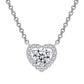 Internet celebrity with the same zircon heart earrings necklace simple cold peach heart earrings fashion trend jewelry