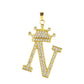 The same letter crown necklace copper micro-inlaid zircon clavicle chain punk hip-hop couple jewelry