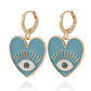 Jewelry ins color devil's eye heart-shaped pendant earrings female trendy cool eyes love earrings