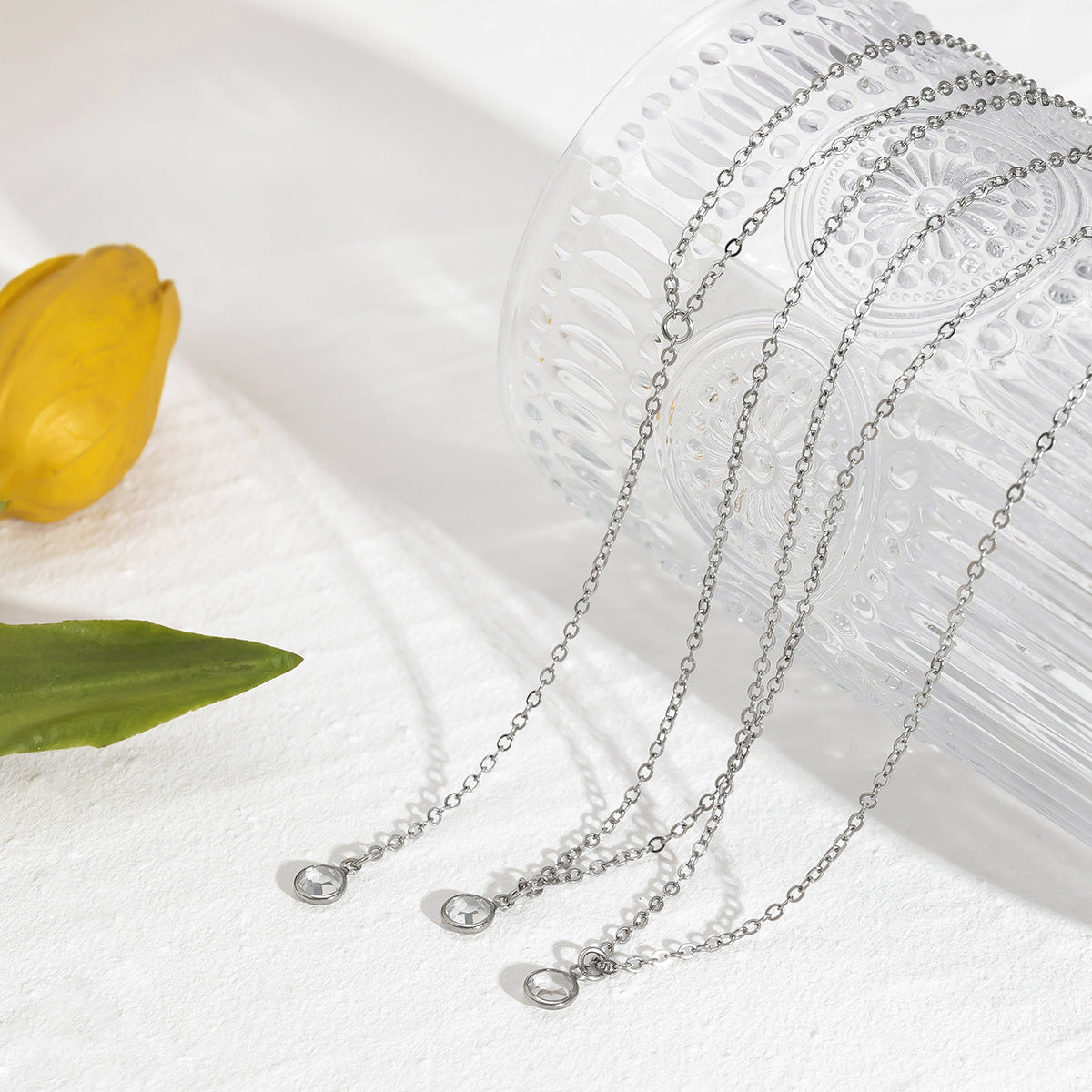 Jewelry Sexy Long Y Shape Geometric Rhinestone Necklace Imitation Pearl Versatile Butterfly Tassel Necklace