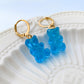 Jewelry Sweet Cool Juice Transparent Bear Earrings Cute Sweet Gummy Cartoon Girl Earrings