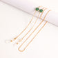 Mask hanging chain glasses chain imitation pearl mask chain color zircon metal glasses chain