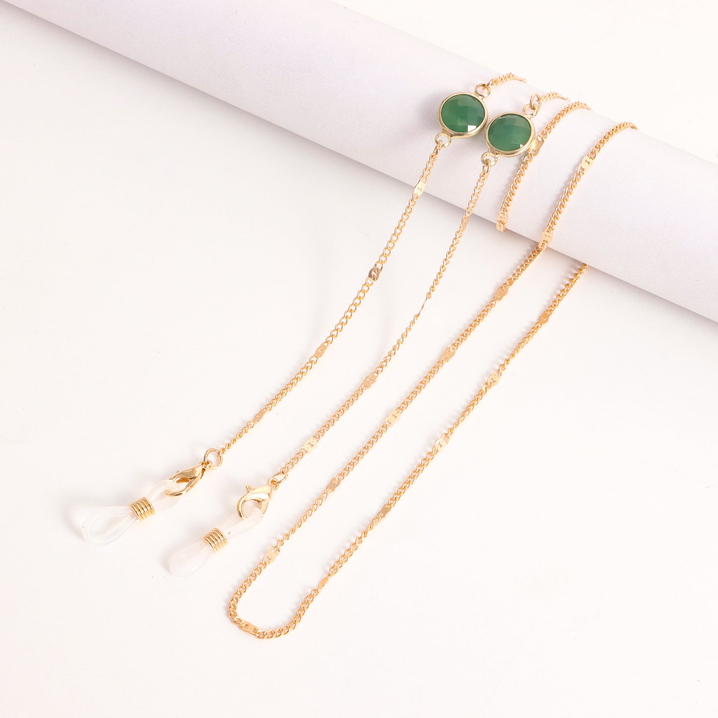 Mask hanging chain glasses chain imitation pearl mask chain color zircon metal glasses chain